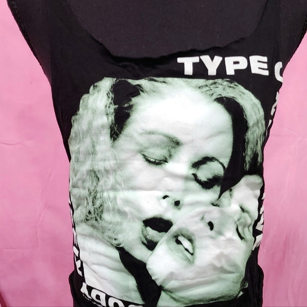 Type O negative cut out distressed tank goth punk 90s alt size med